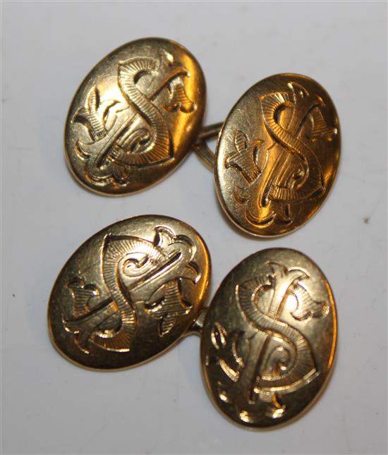 Pair of 18ct gold cufflinks